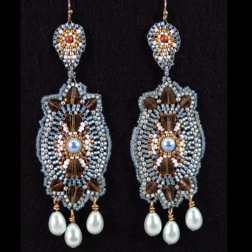 Ice Blue artisan earrings